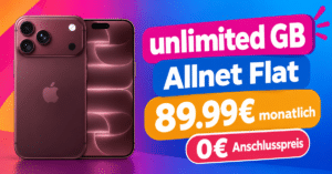 iPhone 18 Pro mit o2 unlimited Allnet flat für 89.99€ monatlich