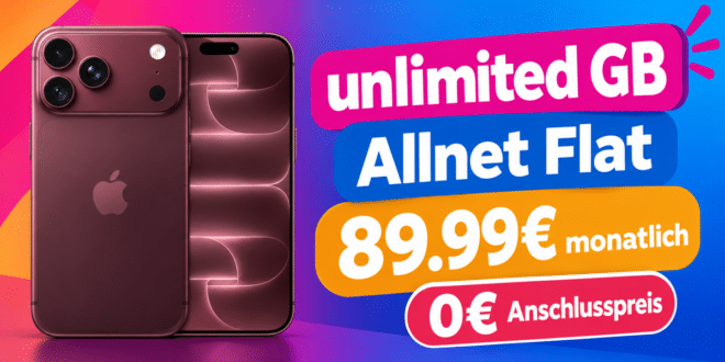 iPhone 18 Pro mit o2 unlimited Allnet flat für 89.99€ monatlich