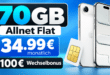 iPhone Air für einmalig 259€ mit 70GB Allnet Flat & 100€ Wechselbonus nur 34.99€ monatlich