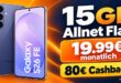 Samsung Galaxy S26 FE mit 15GB Allnet Flat & 80€ Cashback nur 19.99€ monatlich