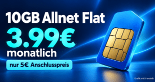 Allnet Flat 10GB für nur 3.99€ monatlich