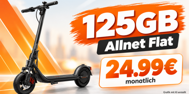 Segway Ninebot Kickscooter F2 D II für einmalig 50€ mit 125GB Allnet Flat für 24.99€ monatlich