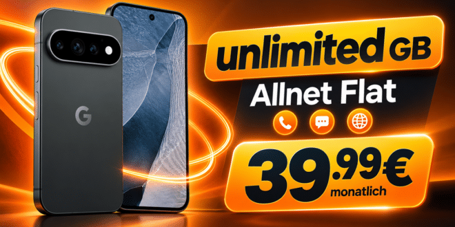 Google Pixel 11 Pro für einmalig 150€ mit o2 unlimited Allnet Flat nur 39.99€ monatlich