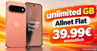 Google Pixel 11 Pro mit o2 unlimited Allnet Flat nur 39.99€ monatlich