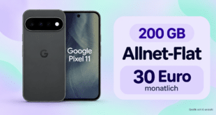 Google Pixel 11 für einmalig 80€ mit 200GB Allnet Flat nur 30€ monatlich