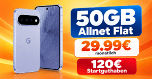 Google Pixel 11 für einmalig 100€ mit 50GB Allnet Flat & 120€ Startguthaben für nur 29.99€ monatlich