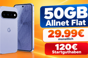 Google Pixel 11 für einmalig 100€ mit 50GB Allnet Flat & 120€ Startguthaben für nur 29.99€ monatlich