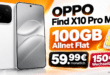 OPPO Find X10 Pro Max mit Vertrag - 512GB einmalig 480€ mit 100GB Allnet Flat & 150€ Wechselbonus für 59.99€ monatlich