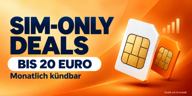 SIM-Only bis 20 Euro: monatlich kündbar