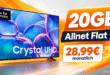 Samsung 55 Zoll UHD TV mit 20GB Allnet Flat für 28.99€ monatlich