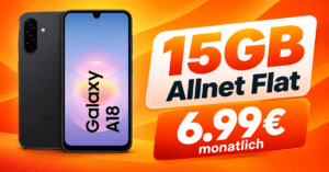 Samsung Galaxy A18 für einmalig 19€ mit 15GB Allnet Flatrate für nur 6.99€ monatlich