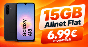 Samsung Galaxy A18 für einmalig 19€ mit 15GB Allnet Flat nur 6.99€ monatlich
