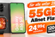 Für alle unter 28 - Samsung Galaxy A56 & HUAWEI Watch Fit 4 Pro mit 55GB Allnet Flat & 120€ Startguthaben nur 24.99€ monatlich