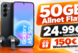 Samsung Galaxy A57 & Buds 4 Pro für einmalig 169€ mit 50GB Allnet Flat & 150€ Wechselbonus für 24.99€ monatlich