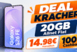 Samsung Galaxy S26 FE für einmalig 119€ mit 20GB Allnet Flat & 100€ Cashback nur 14.98€ monatlich
