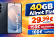Samsung Galaxy S26 FE 256GB für einmalig 192€ mit 40GB Allnet Flat & 150€ Rufnummermitnahmebonus & 100€ Cashback nur 29.99€ monatlich