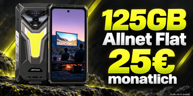 Ulefone Armor 34 Pro Plus für einmalig 50€ mit 125GB Allnet Flat für 25€ monatlich