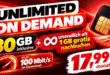 Unlimited on Demand Deal: 30GB Allnet Flat + unbegrenzt 1GB gratis nachbuchen nur 17.99€ monatlich