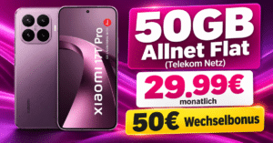 Xiaomi 17T Pro für einmalig 79€ mit 50GB Allnet Flat & 50€ Wechselbonus nur 29.99€ monatlich