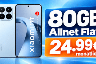 Xiaomi 17T für einmalig 49€ mit 80GB Allnet Flat nur 24.99€ monatlich