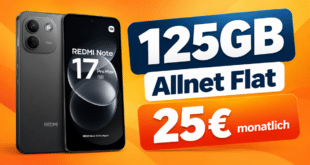 Xiaomi Redmi Note 17 Pro Max für einmalig 39€ mit 125GB Allnet Flat nur 25€ monatlich