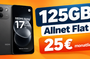 Xiaomi Redmi Note 17 Pro Max für einmalig 39€ mit 125GB Allnet Flat nur 25€ monatlich