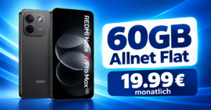 Xiaomi Redmi Note 17 Pro Max für einmalig 59€ mit 60GB Allnet Flat nur 19.99€ monatlich