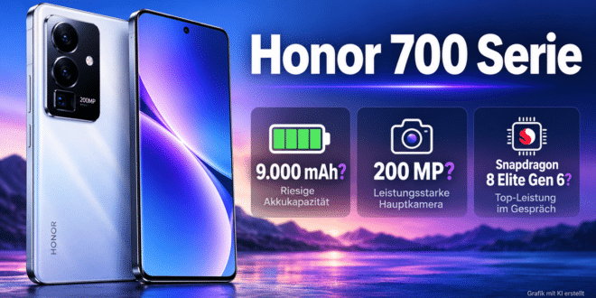 Honor 700 Serie: Kommen 9.000-mAh-Akku und 200-MP-Kamera schon im November?