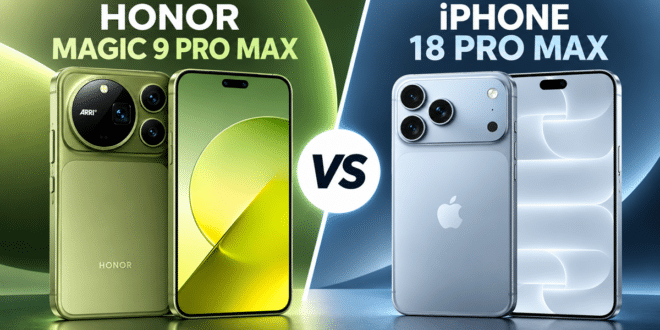 Honor Magic 9 Pro Max vs. iPhone 18 Pro Max: 8.800 mAh und ARRI gegen A20 Pro und variable Blende