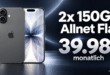 iPhone 17 für einmalig 99€ mit 2x 150GB Allnet Flat nur 39.98€ monatlich