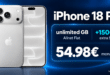 iPhone 18 Pro für einmalig 299€ mit o2 unlimited Allnet Flat (+150GB extra SIM) für 54.98€ monatlich