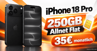 iPhone 18 Pro für einmalig 629€ mit 250GB Allnet Flat für 35€ monatlich