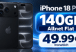 iPhone 18 Pro für einmalig 230€ mit 140GB Allnet Flat nur 49.99€ monatlich