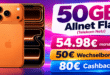 iPhone 17 Pro Max für einmalig 159€ mit 50GB Allnet Flat & 50€ Wechselbonus und 80€ Cashback für nur 54.98€ monatlich