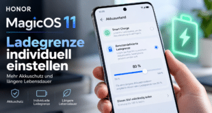 MagicOS 11: Honor führt individuell einstellbare Ladegrenze für den Akku ein