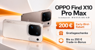 OPPO Find X10 Pro Max: 200 € Rabatt und Gratisgeschenke – Launch am 21. Oktober
