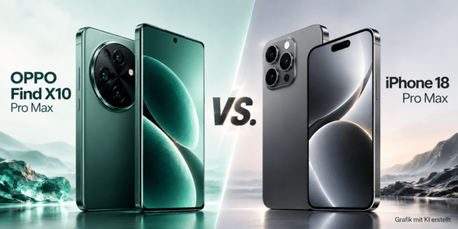 OPPO Find X10 Pro Max vs. iPhone 18 Pro Max mit Vertrag: Drei 200-MP-Kameras gegen Apple