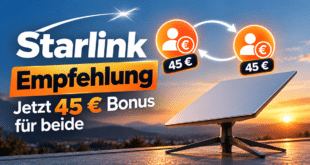 Starlink ändert Empfehlungsprogramm: 45 € Bonus für beide