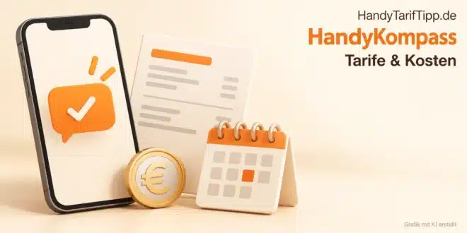 Smartphone mit bestätigter SMS, Rechnung und Kalender: freenet-Anschlussgebühr per SMS zurückholen.