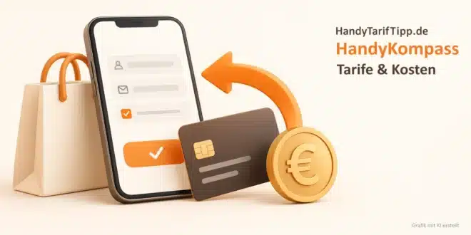 Smartphone mit Antragsformular, Bankkarte und Euro-Münze: Gomibo-Cashback über ClaimPromo beantragen.